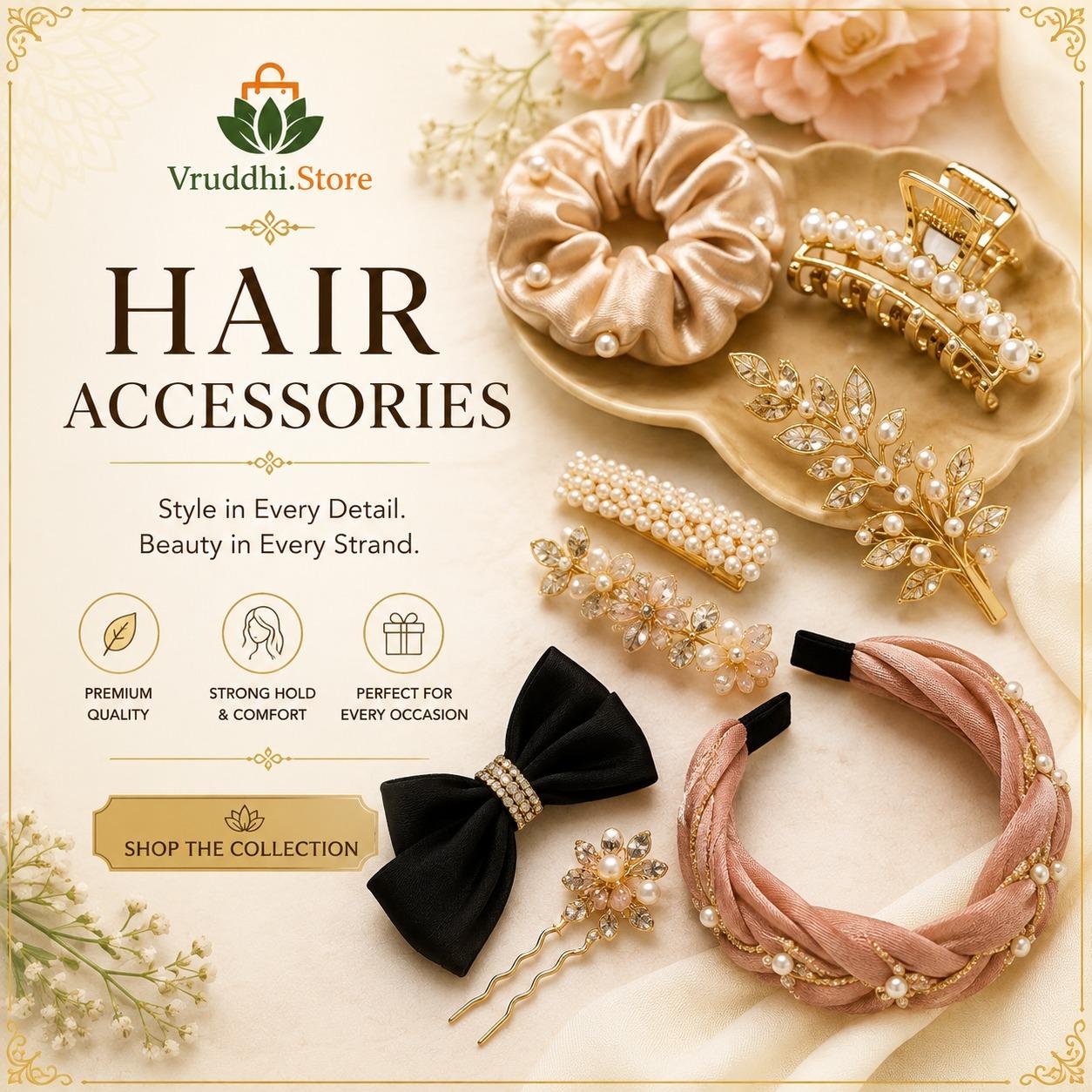 Decorative women's hair accessories in assorted styles