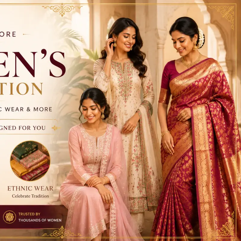 Women wearing sarees and traditional outfits